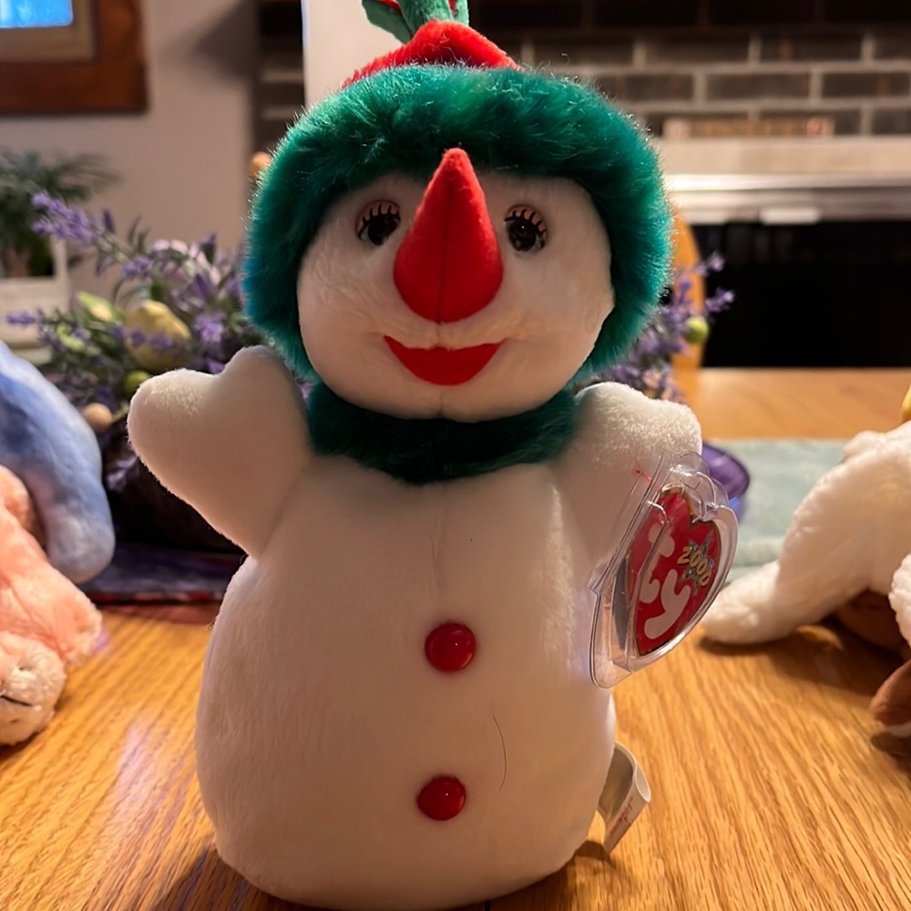 Snowman beanie baby